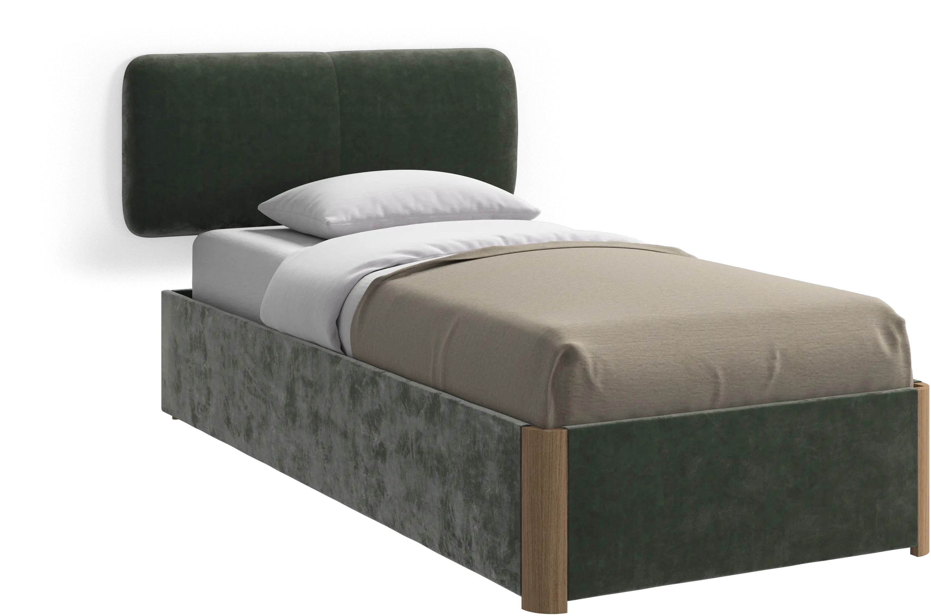 収納付きデザイナーベッド | コレクションはこちら - グリーン | ボー